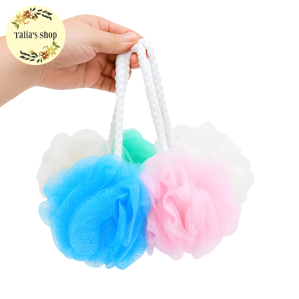 Bông Tắm Tròn Vải Lưới – Mềm Mịn, Tạo Bọt Dày, Dễ Cầm, Giúp Da Luôn Sạch & Mịn