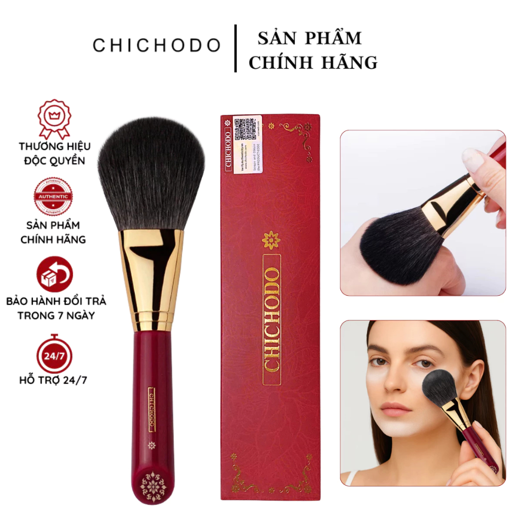 CHICHODO Blush & Bronzer Brush C101 Cọ trang điểm phủ phấn - Cọ bronzer bám phấn lông mềm