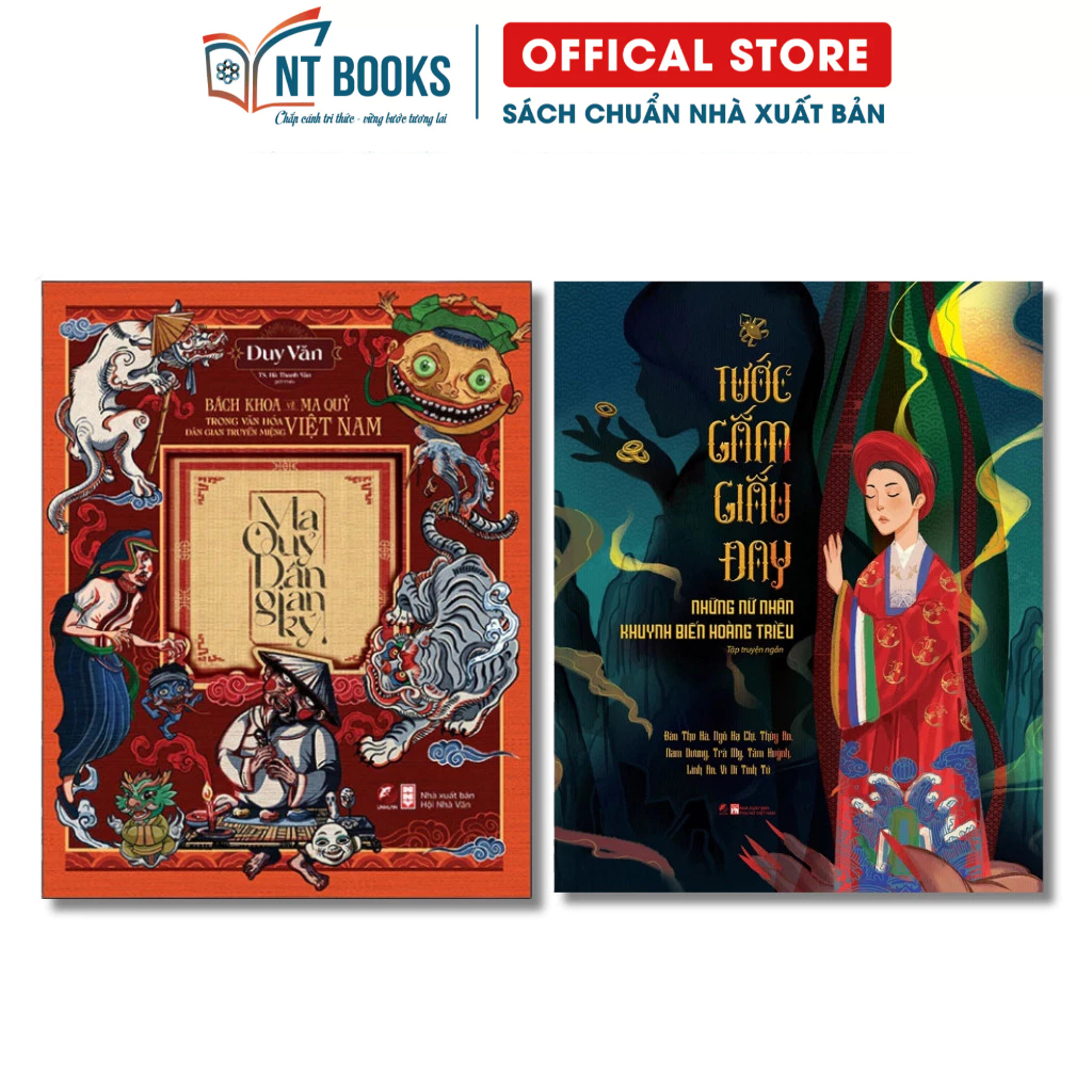 Sách - Combo 2 Văn Hóa Dân Gian Việt Nam: Ma Quỷ Dân Gian Ký + Tước Gấm Giấu Đay - NXB Hội Nhà Văn -