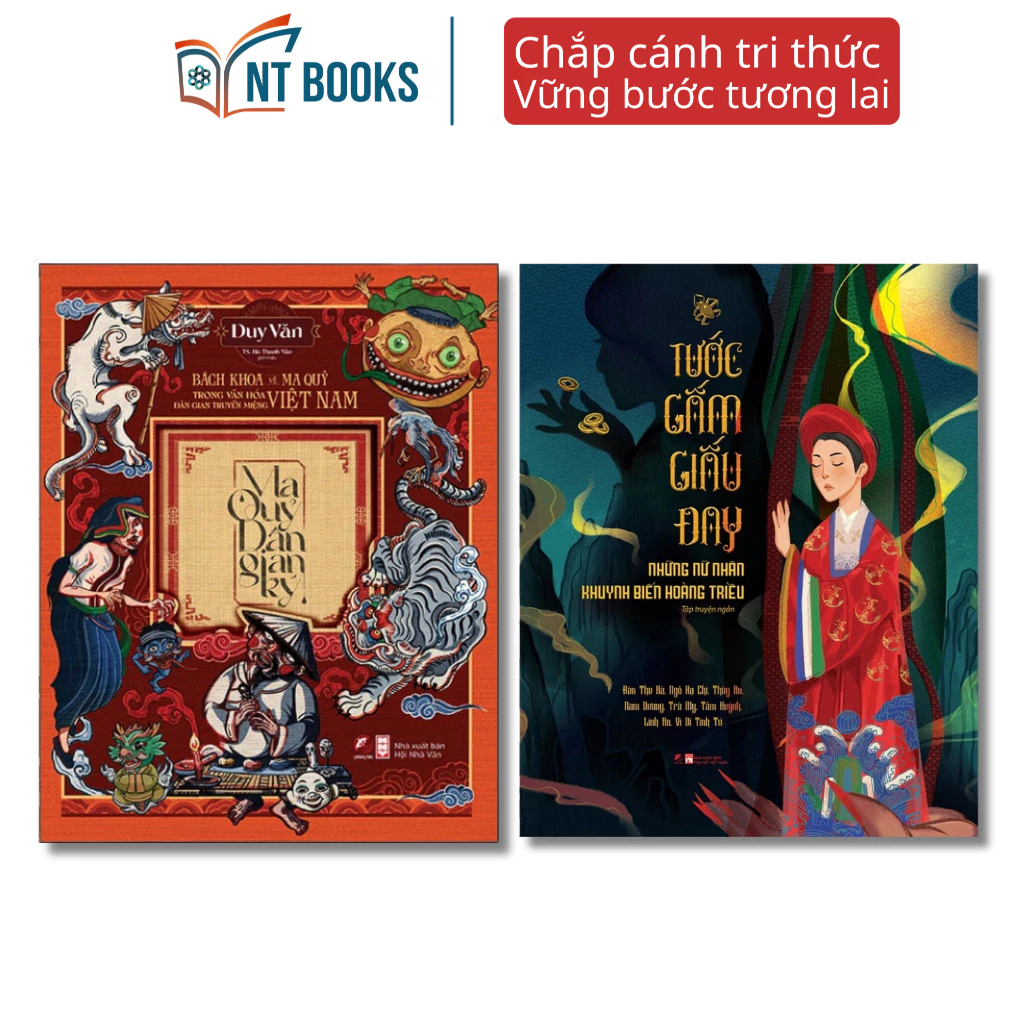 Sách - Combo 2 Văn Hóa Dân Gian Việt Nam: Ma Quỷ Dân Gian Ký + Tước Gấm Giấu Đay - NXB Hội Nhà Văn