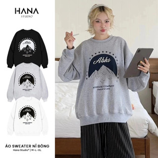  Áo Sweater Nam Nữ Trơn Form Rộng Nỉ Bông Cotton Unisex Áo Khoác Hoodie Basic Tee Oversize Trend Thu Đông 2023 -F Flower 