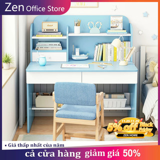  ZEN Bàn làm việc Bộ bàn học chống gù gỗ tự nhiên cao cấp nâng thiết kế phong cách Bắc Âu Sáng Tạo 