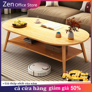  ZEN Bàn sofa bàn trà hình Ovan Bàn Gỗ Phòng Khách Để Đồ Tiện Dụng bàn cà phê giá tại xưởng 