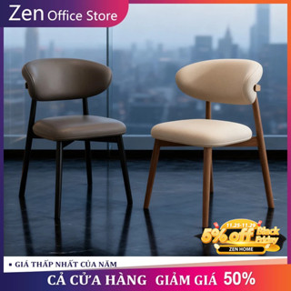  ZEN Ghế Ăn Bắc Âu Hiện Đại Tựa Lưng Thoải Mái Dùng Trong Gia Đình Phong Cách Đơn Giản Sang Trọng 