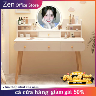  ZEN Bàn trang điểm có đèn led có gương sáng thông minh chân bàn chắc chắn kiểu dáng Hàn Quốc xinh 