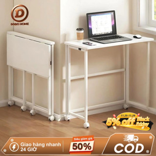 DODO Bàn học di động gấp gọn đa năng có bánh xe dễ dàng di chuyển tiết kiệm không gian