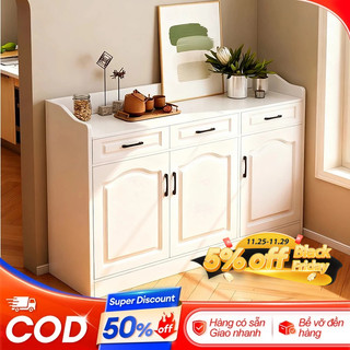  VNBEST Tủ Lưu Trữ Đa Năng Gỗ Óc Chó Đậm Nhạt Ngăn Kéo Chống Ẩm Chịu Tải 160Kg Phòng Khách Ngủ 