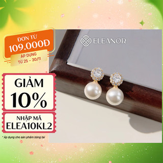  Bông tai nữ chuôi bạc 925 Eleanor Accessories ngọc trai nhân tạo phụ kiện trang sức khuyên tai 6662 