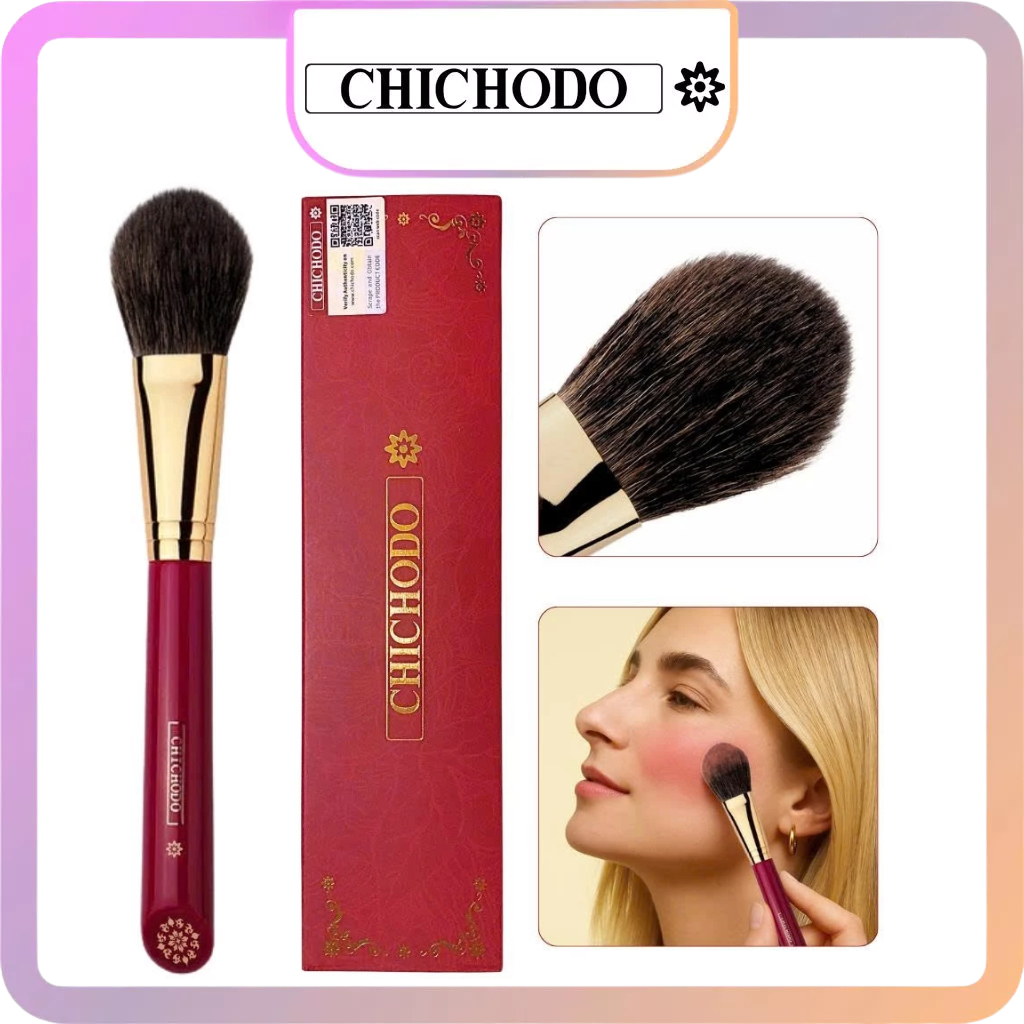 Cọ makeup má hồng/phủ phấn nhỏ CHICHODO Precision Blusher C104 bám phấn