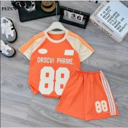   Peinn  Set bộ quần áo mùa hè dành cho bé trai và bé gái 15-45kkg mẫu số 78. Chất liệu thoáng mát. HE47 - EB61 