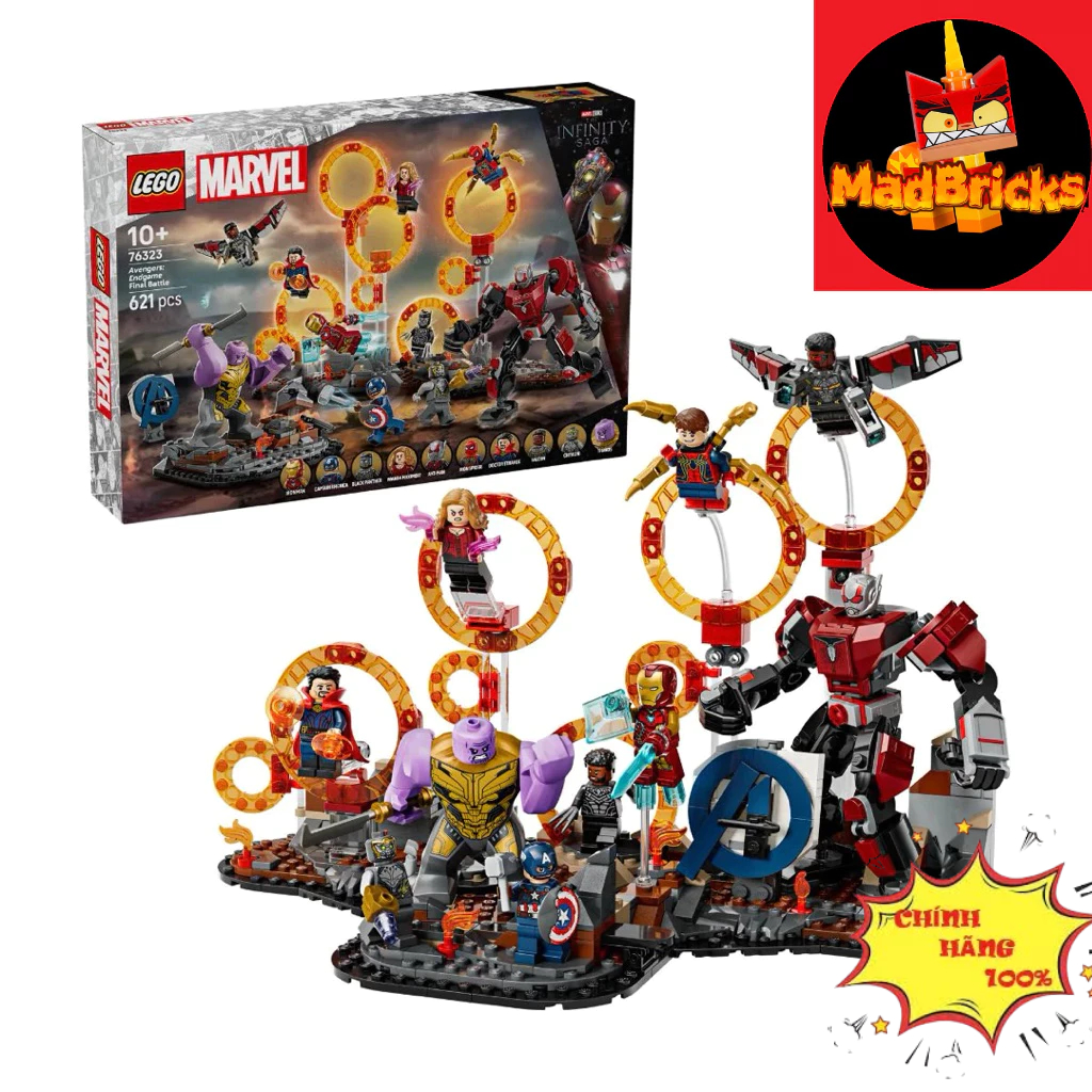 (HÀNG CÓ SẴN ) Đồ Chơi Lắp Ráp Avengers: Trận Chiến Cuối Cùng LEGO SUPERHEROES 76323 (621 chi tiết)