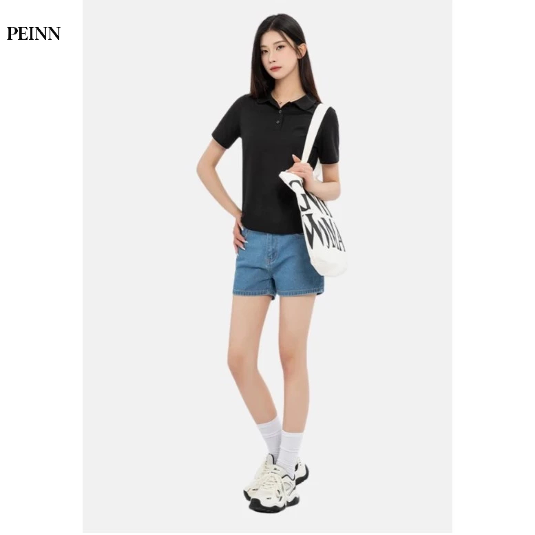 [Peinn] Áo Polo Nữ HT34 Cổ Trơn - Phong Cách Trẻ Trung Chuẩn Form - Co Giãn 4 Chiều