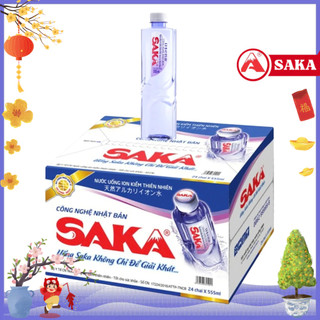  Thùng 24 Chai Nước Uống Ion Kiềm Đóng Chai Saka 555ml - Nước uống Detox với Công Nghệ Điện Phân Ion Kiềm Nhật Bản 