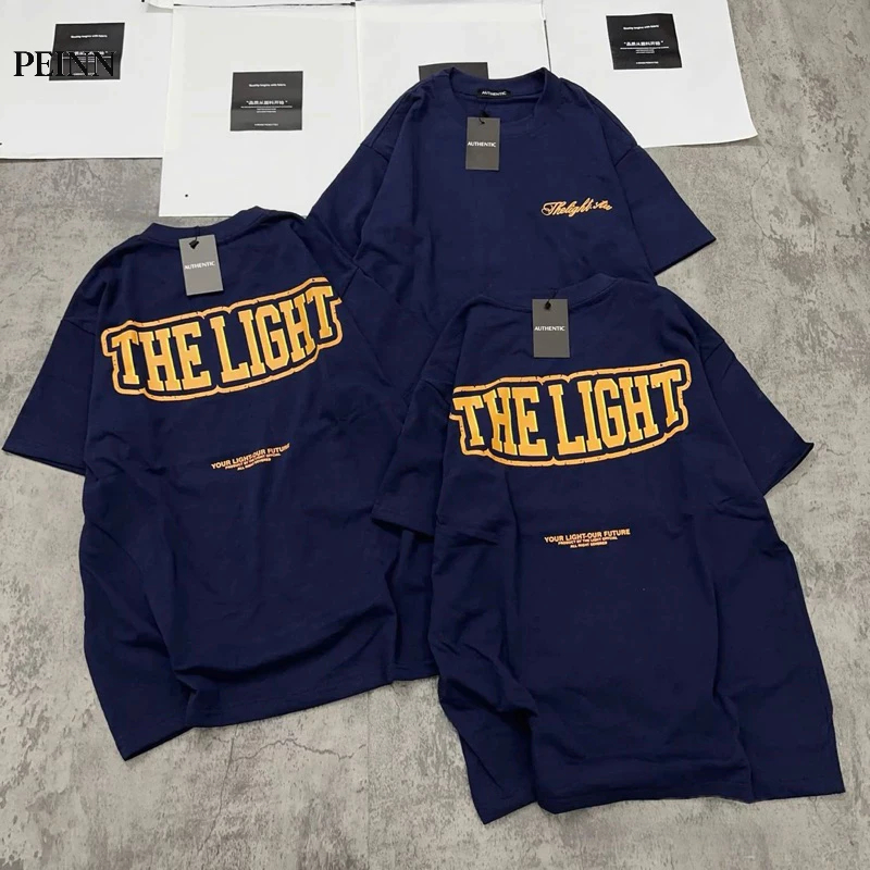 [PEINN] Áo Thun Nam Nữ The Light Hình In Basic  Form Rộng Tay Lỡ Cotton 2 Chiều Full Tag Mạc Chuẩn