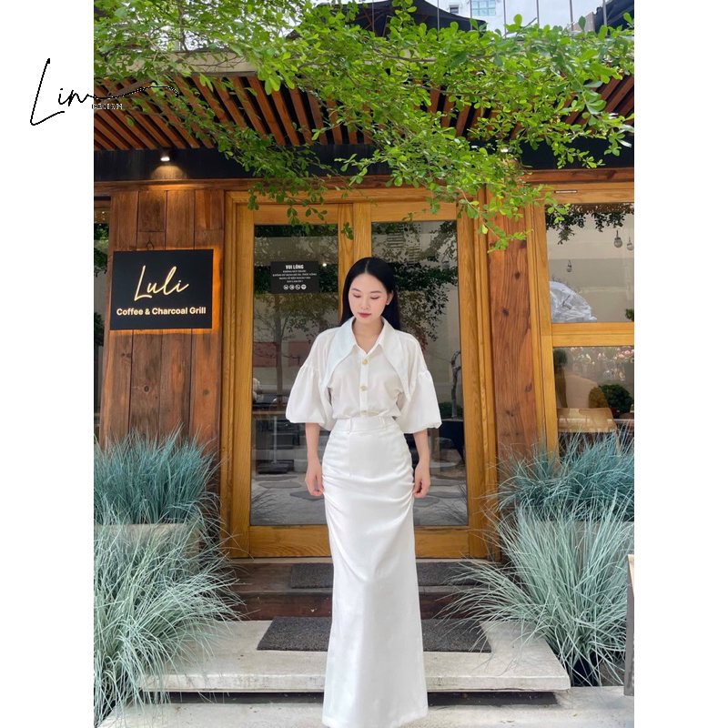 X001-Chân váy xuông dài 105cm LIN.DESIGN
