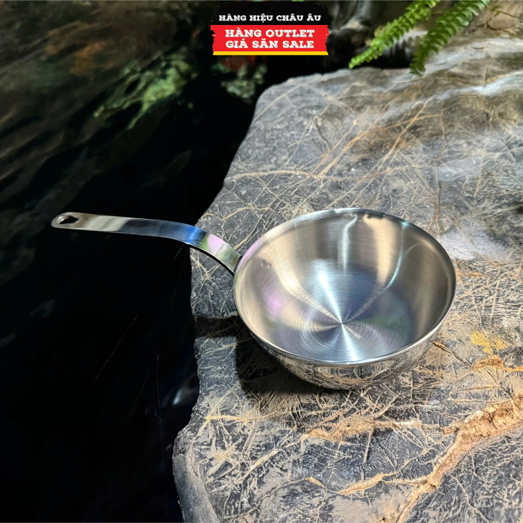Chảo Inox 12 Inox316 Chảo Nguyên Khối Chảo Mini  Chiến Rán Chảo Rán TrứngĐun Sốt Nấu Cháo Trẻ Em
