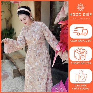  Áo Dài Cách Tân 4 Tà Áo Dài Tết 2026 Cho Nàng Áo Dài Kim Sa Cao Cấp - Áo Dài Ngọc Diệp - ND25.997 
