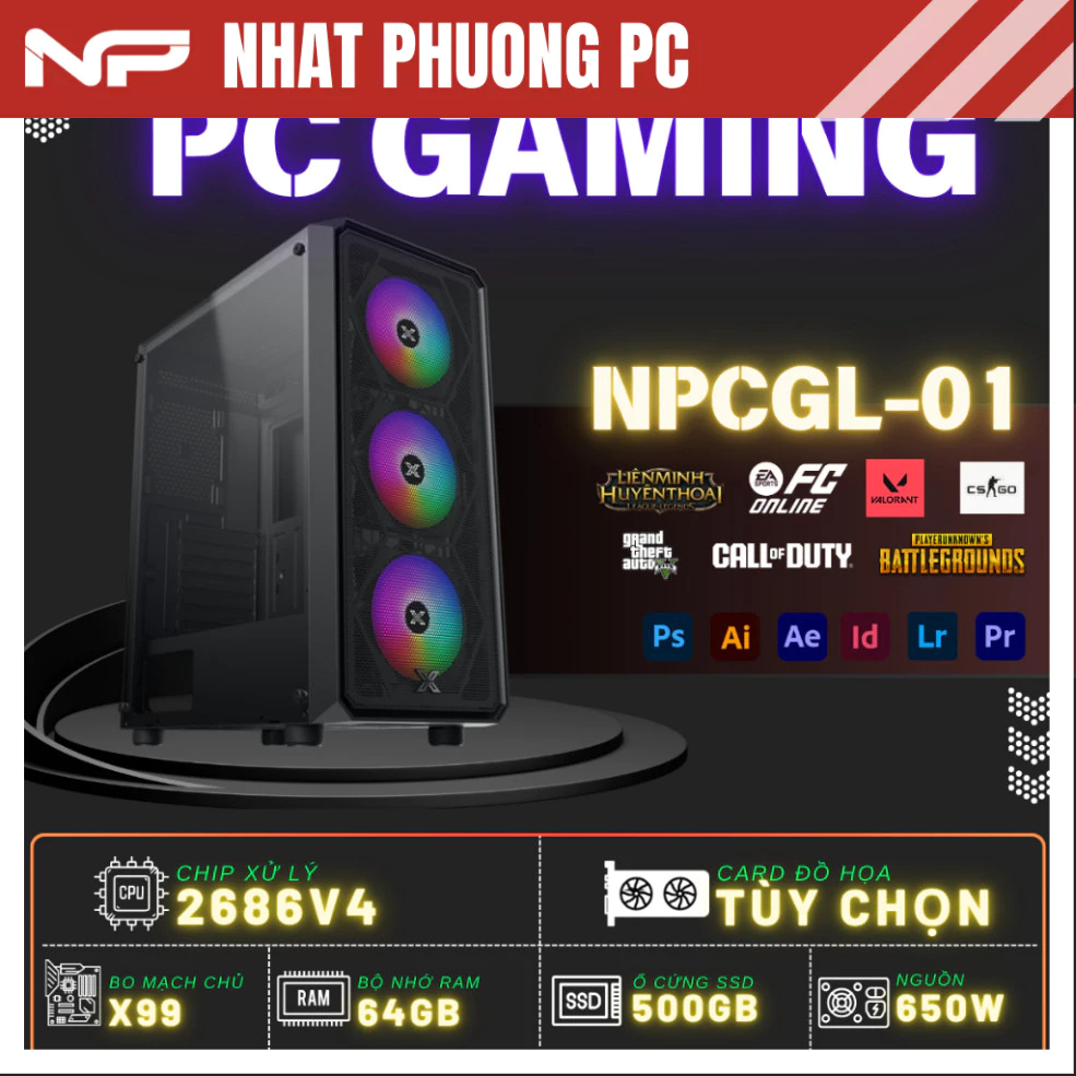 Thùng PC Giả Lập Game NPCGL-01 / MMO NODE 01 | Dual CPU, 64GB Ram (BH 12T)