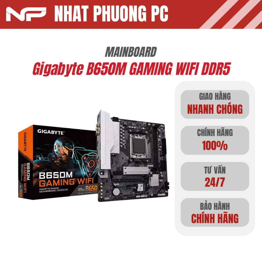 Bo mạch chủ Gigabyte B650M GAMING WIFI DDR5