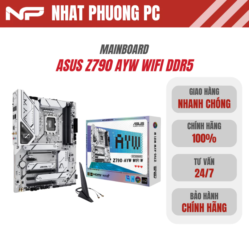 Mainboard ASUS Z790 AYW WIFI DDR5 - Hàng Chính Hãng - BH 36 Tháng