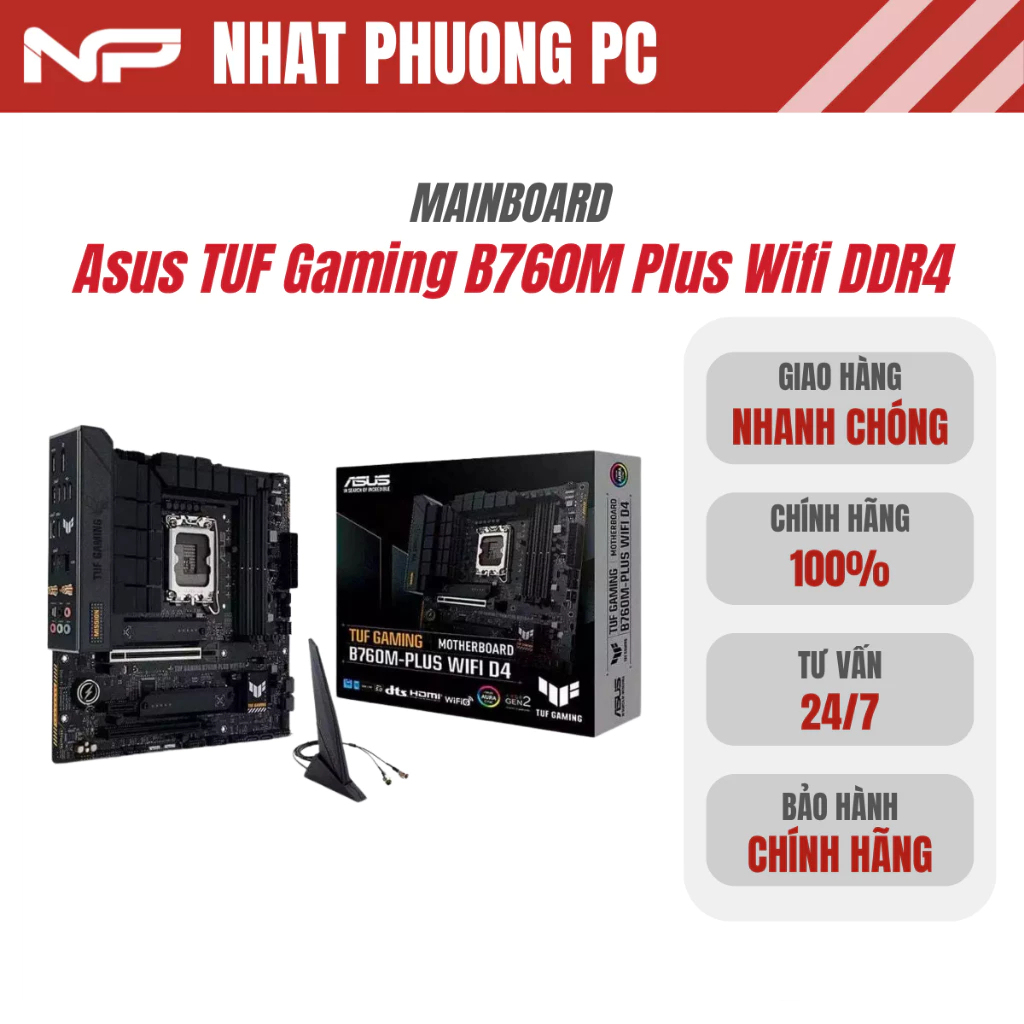 Mainboard Asus TUF Gaming B760M Plus Wifi DDR4