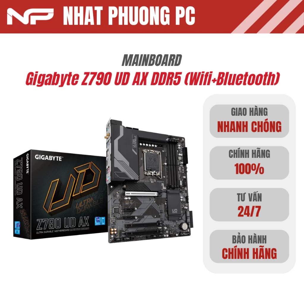 Mainboard Gigabyte Z790 UD AX​ DDR5 (Wifi+Bluetooth)