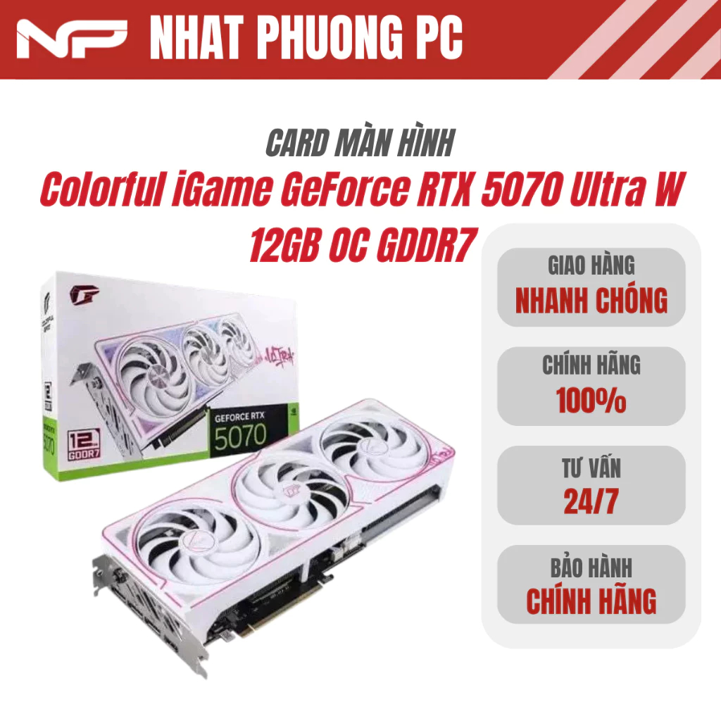 Card màn hình Colorful iGame GeForce RTX 5070 Ultra W 12GB OC GDDR7