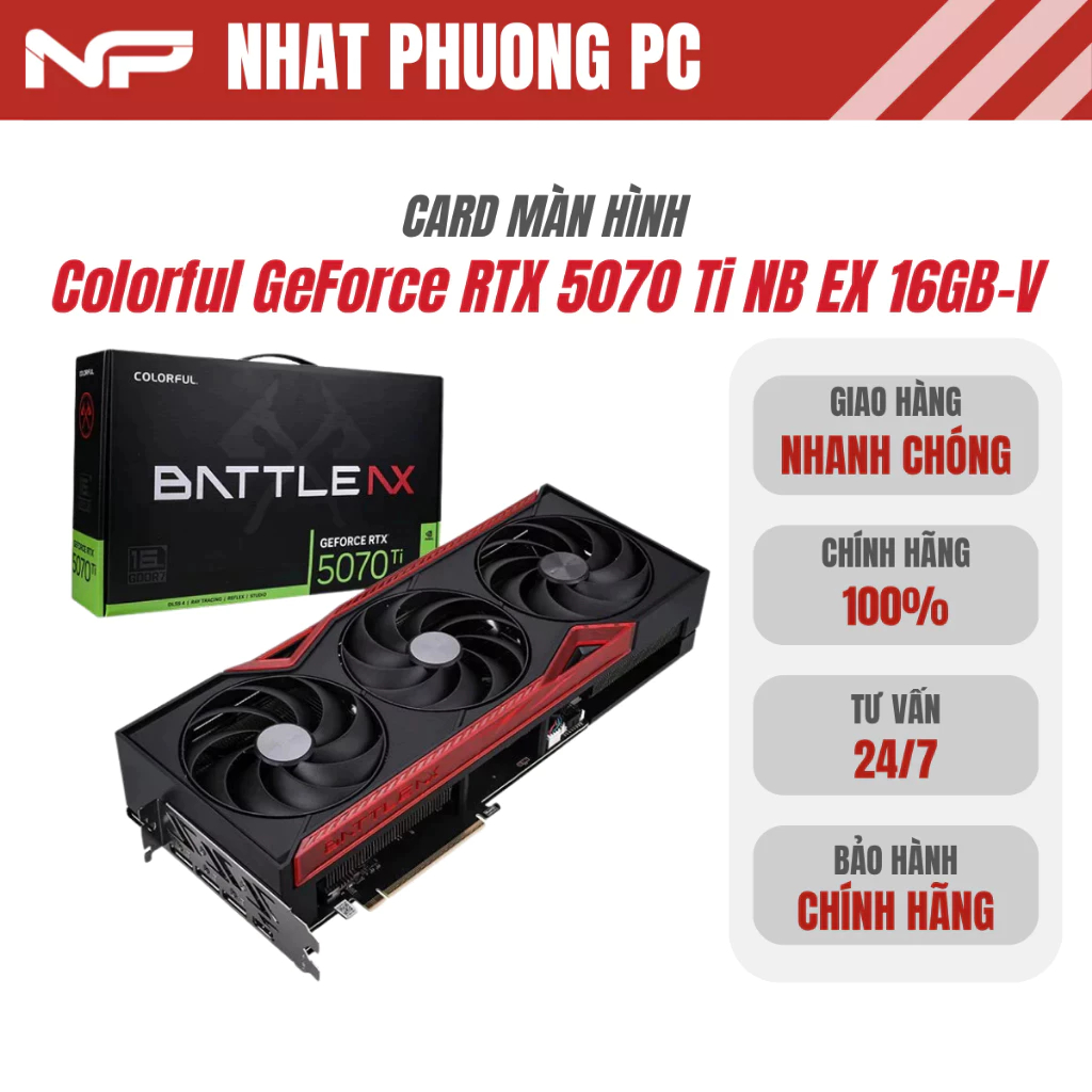 Card Màn Hình Colorful GeForce RTX 5070 Ti NB EX 16GB-V (RTX 5070 Ti Battle AX 16GB-V)