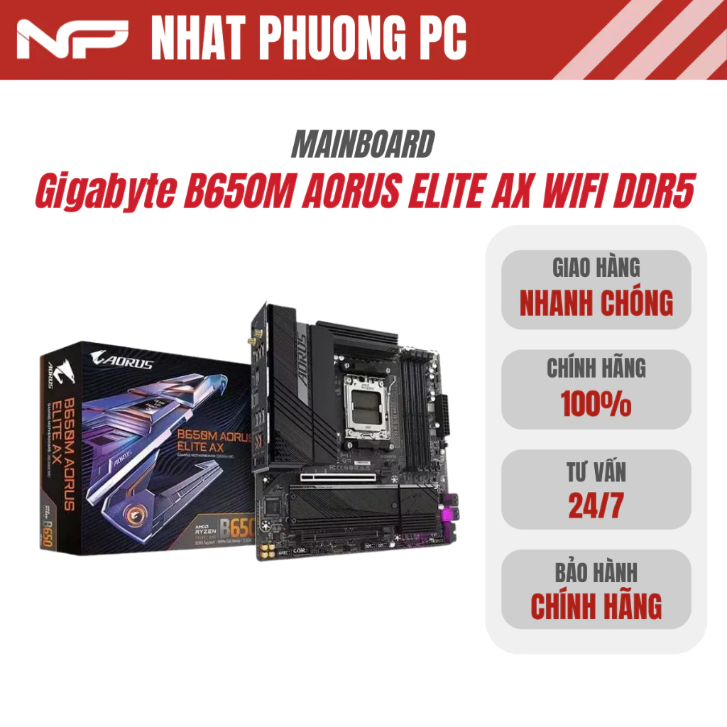 Mainboard Gigabyte B650M AORUS ELITE AX WIFI DDR5