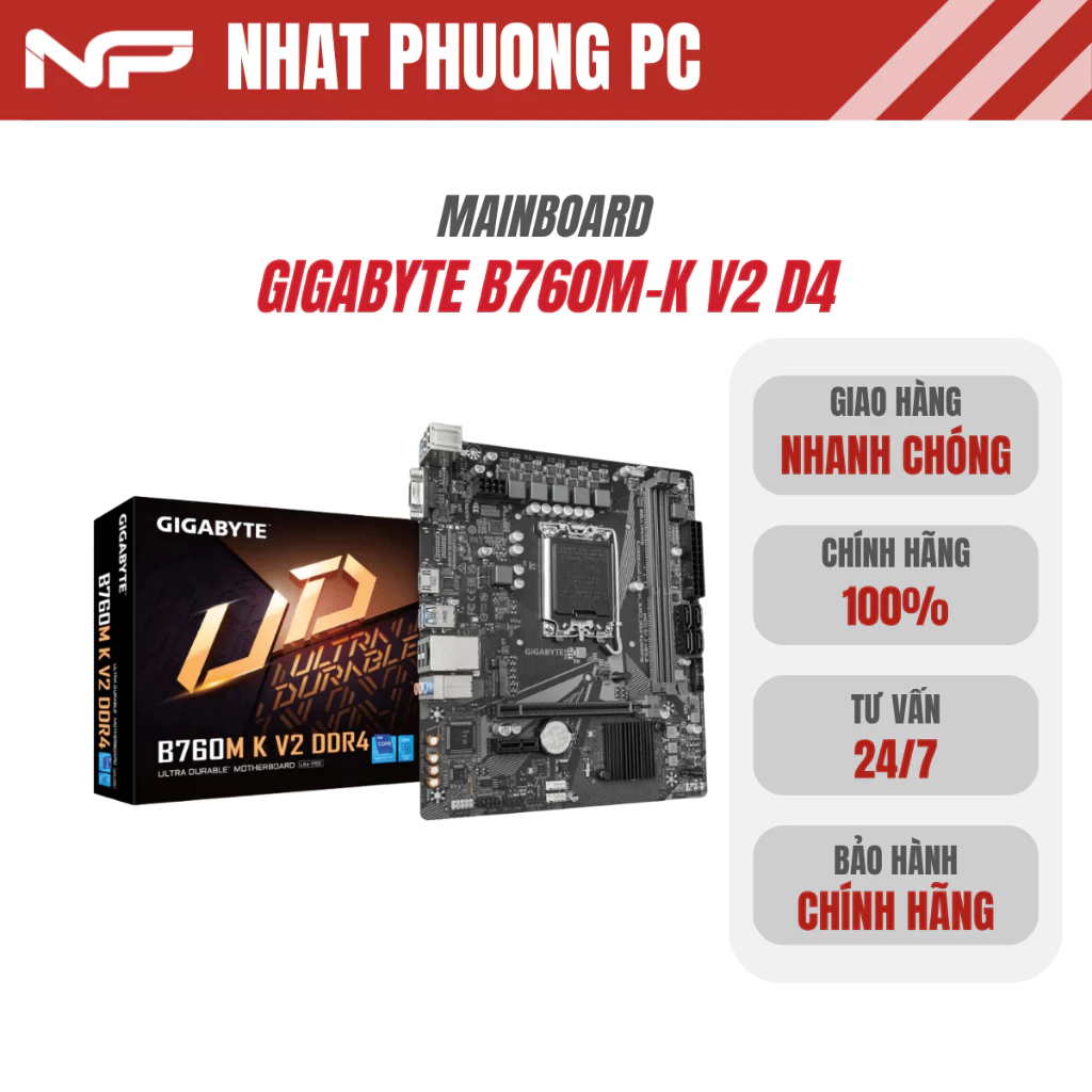 Bo mạch chủ GIGABYTE B760M-K V2 D4