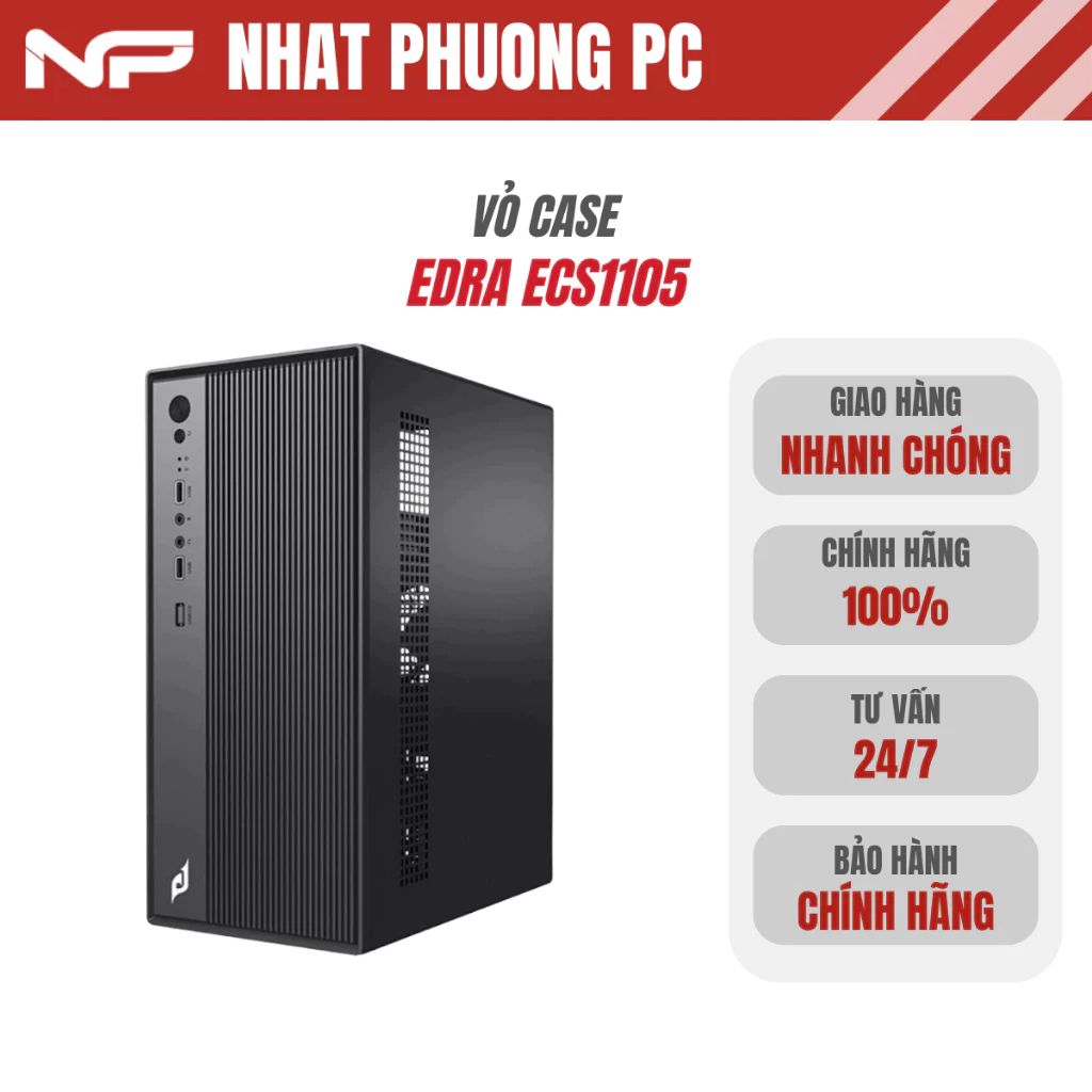 Vỏ Case máy tính văn phòng EDRA ECS1105 - Hàng chính hãng