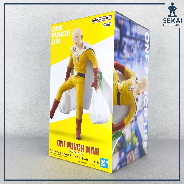 Mô Hình Chính Hãng SAITAMA Kaimono (Shopping) - ONE PUNCH MAN One Punch Life (Bandai Spirits) Figure