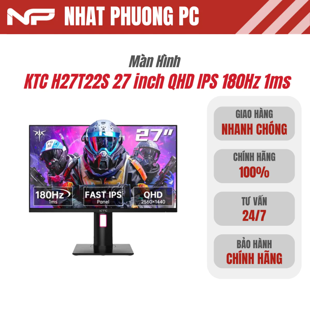 Màn Hình KTC H27T22S 27 inch QHD IPS 180Hz 1ms - Hàng chính hãng