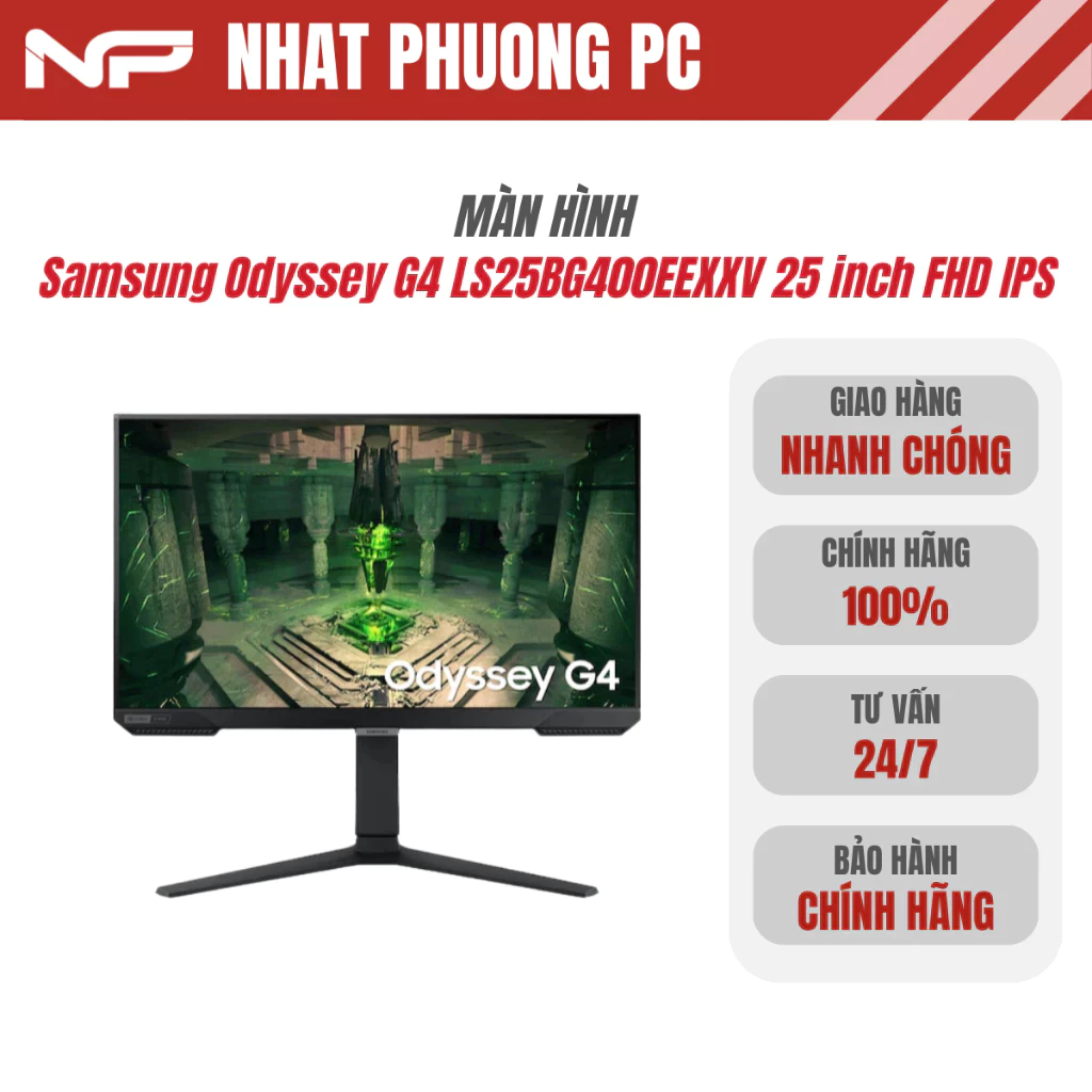 Màn Hình Gaming Samsung Odyssey G4 LS25BG400EEXXV 25 inch FHD IPS 240Hz