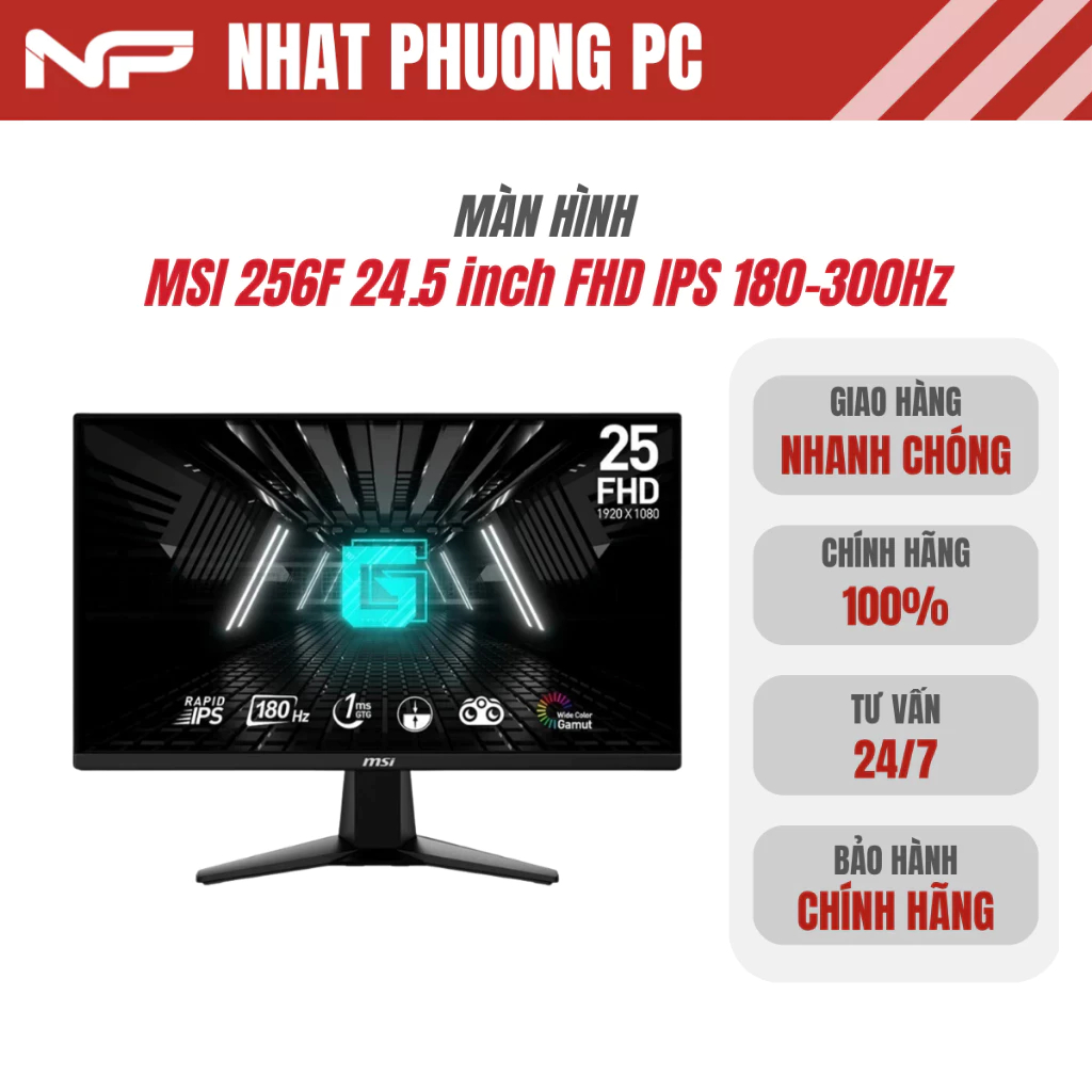 Màn hình Gaming MSI 255PXF 255F E20 G255F / 256F 24.5 inch FHD IPS 180-300Hz - Chính Hãng
