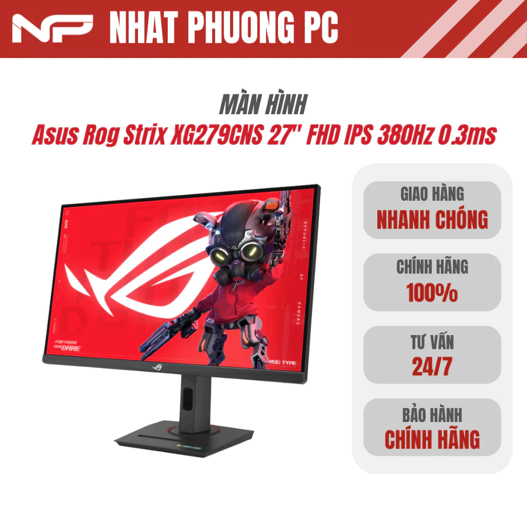 Màn hình phẳng Asus Rog Strix XG279CNS 27'' FHD IPS 380Hz 0.3ms chuyên game