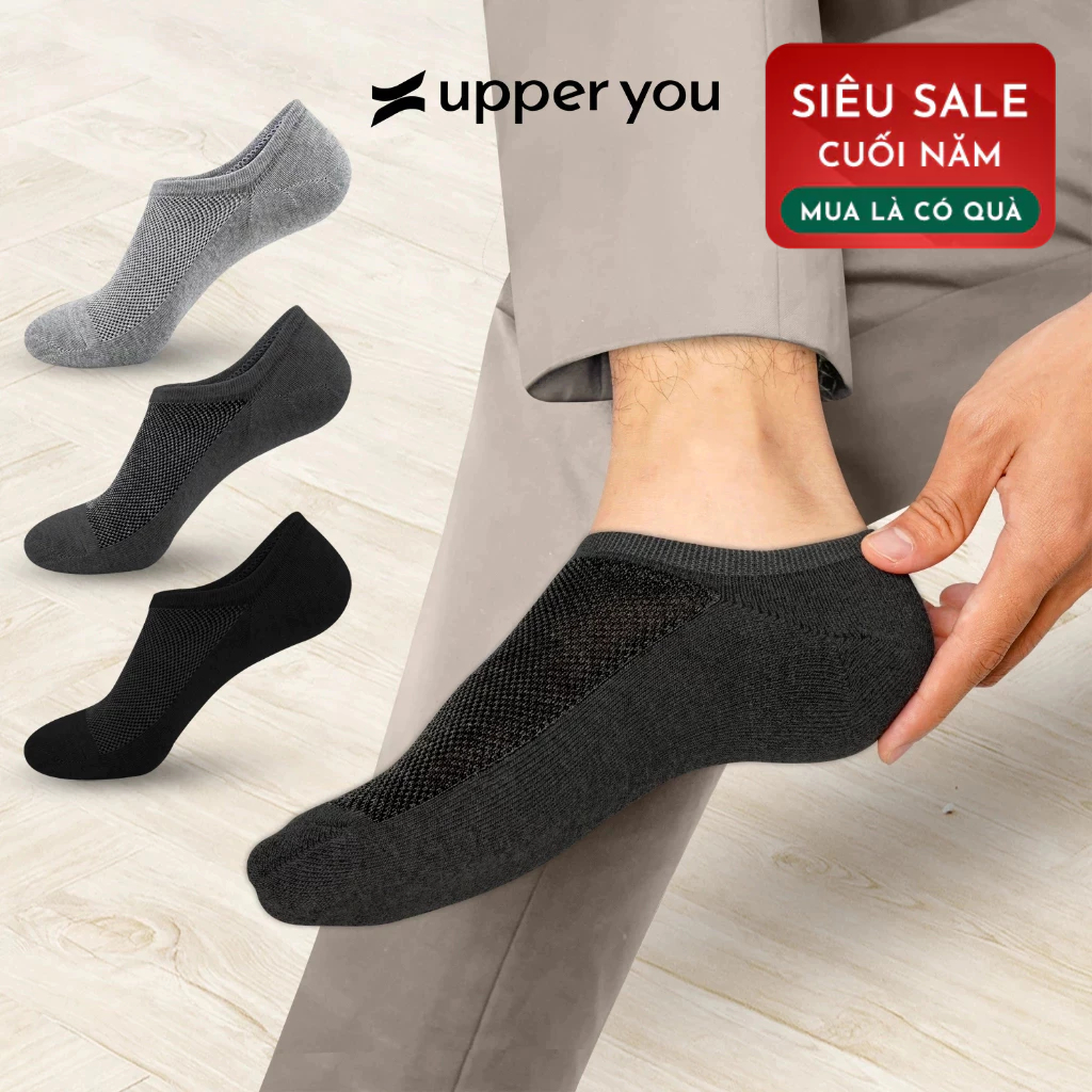 Tất Vớ Lười Đệm Xù Nam UPPER YOU Dệt Lưới Thoáng Khí Dặn Êm Chân Hút Ẩm Khử Mùi - SPM1001