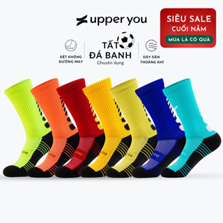  Tất Đá Bóng Nam Cổ Cao UPPER YOU Đệm Lót Dày Dặn Cực Êm Co Dãn Thấm Hút Mồ Hôi Tốt - SPM4001 