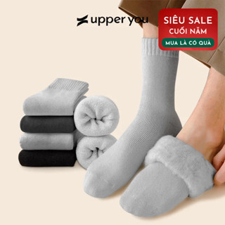  Tất Nam Mùa Đông Giữ Ấm Len Bông Siêu Dày Mịn Upper You Tông Màu Vintage - WM4001 WM4002 