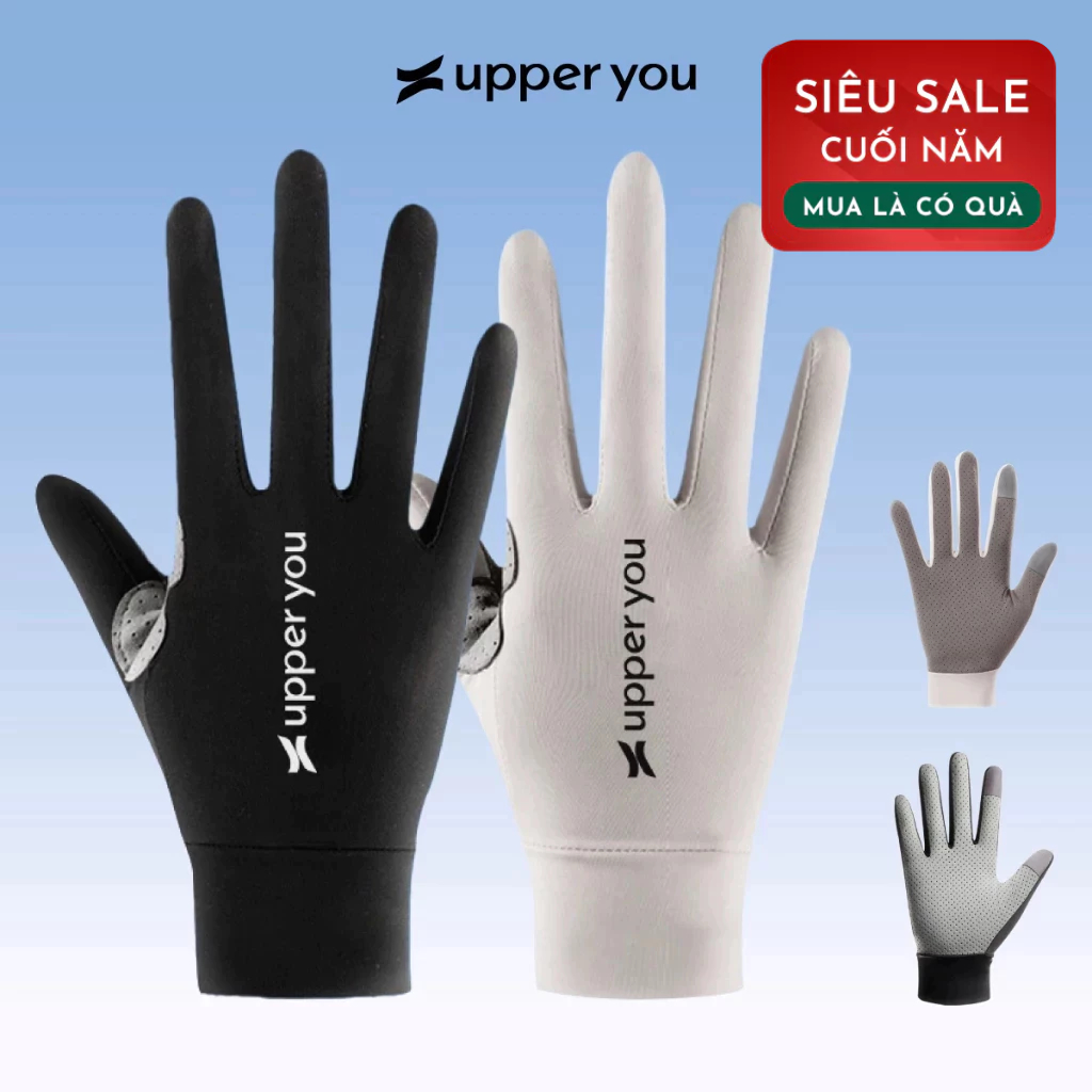  Găng Tay Lái Xe Nam Nữ Mát Lạnh Chống Nắng Có Lưới Thoáng Khí Upper You Ngón Tay Chạm Cảm Ứng - GLM02 