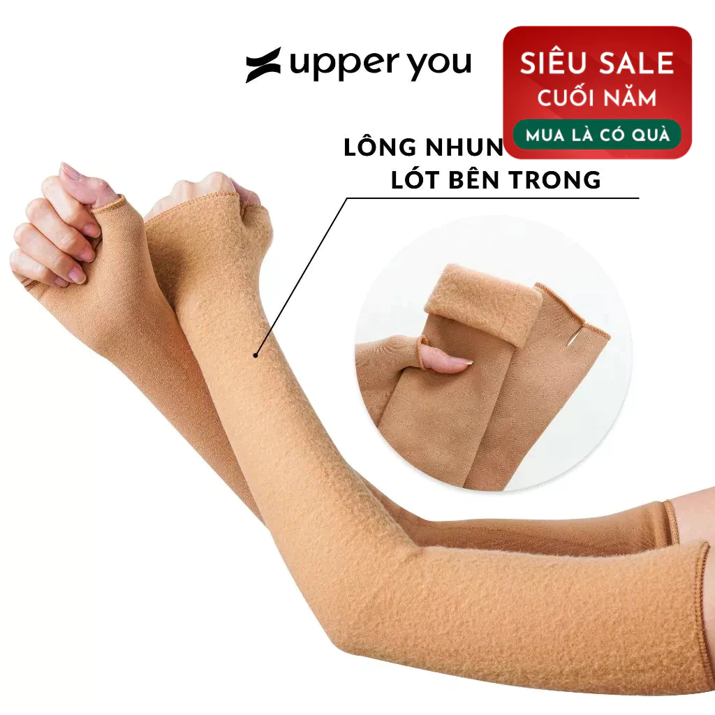 Găng Tay Lông Nhung Ủ Kem UPPER YOU Chống Nắng Chống UV Dày Dặn Mềm Mại Co Giãn 4 Chiều - OTXUT