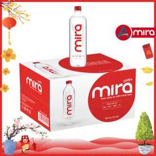  Thùng 24 Chai Nước Uống ION Kiềm Đóng Chai Mira TAV 550ml -Nước ION Kiềm Thái Công Review Hỗ trợ tiêu hoá trung hoà Axit 