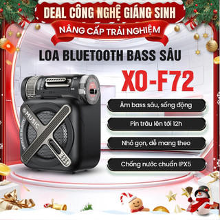  Loa Bluetooth Mini Bass Mạnh XO-F72 Pin Trâu 12 Giờ Chuẩn Chống Nước IPX5 Bluetooth 5.4 Nghe Nhạc Qua TF Thẻ Nhớ 