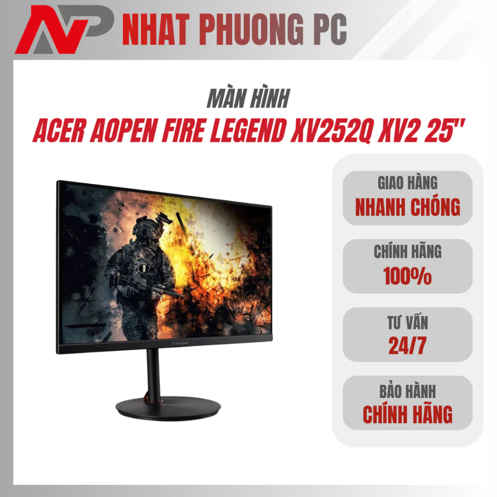 Màn hình phẳng ACER AOPEN FIRE LEGEND XV252Q XV2 25'' FHD IPS 390Hz 1ms Chuyên Game