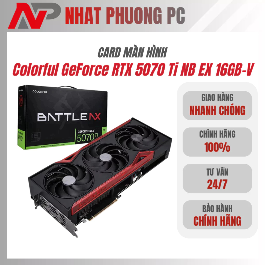 Card Màn Hình Colorful GeForce RTX 5070 Ti NB EX 16GB-V (RTX 5070 Ti Battle AX 16GB-V)