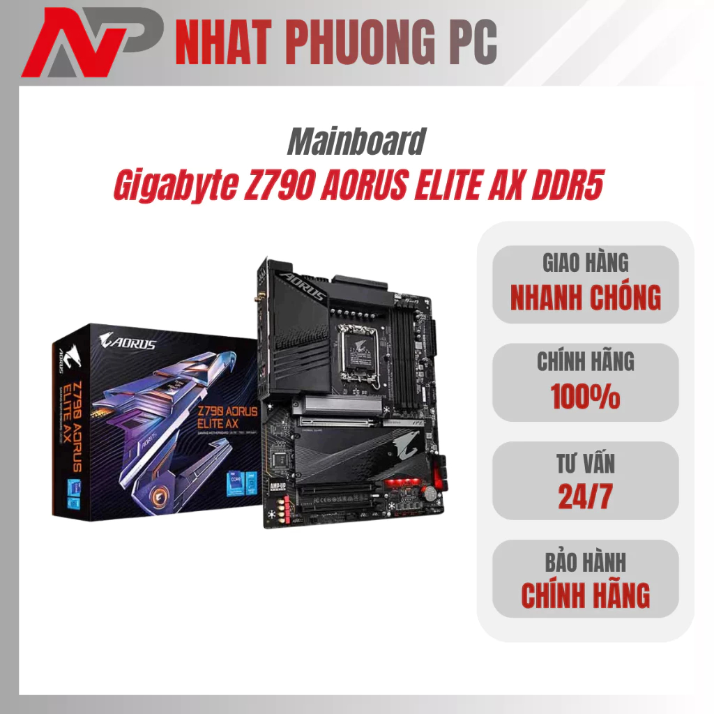 Mainboard Gigabyte Z790M AORUS ELITE AX DDR5 (Wifi+Bluetooth)