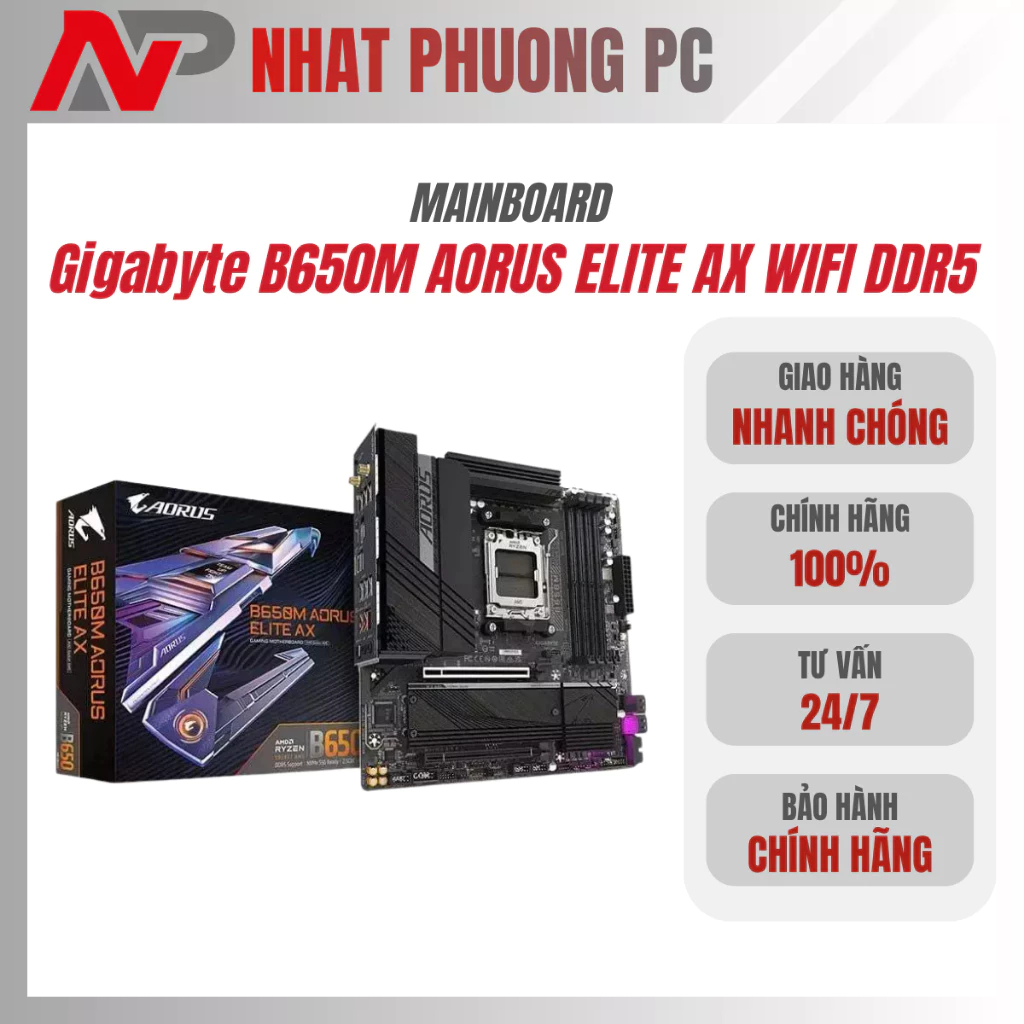 Mainboard Gigabyte B650M AORUS ELITE AX WIFI DDR5
