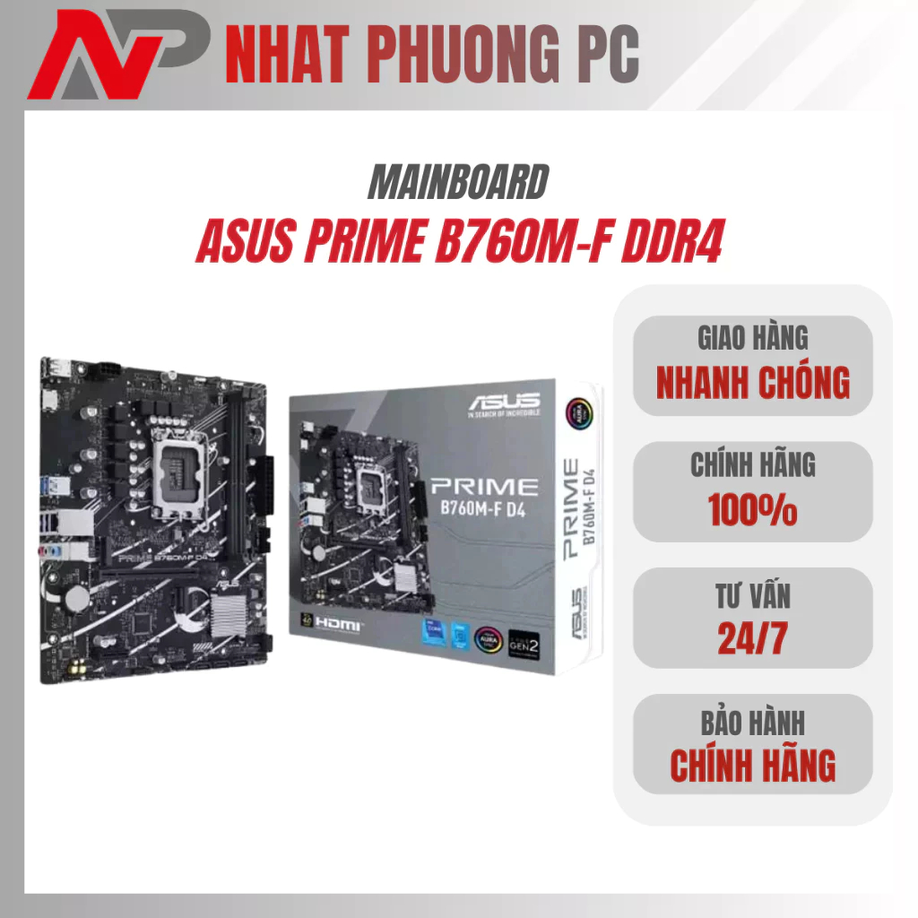 Bo mạch chủ ASUS PRIME B760M-F DDR4