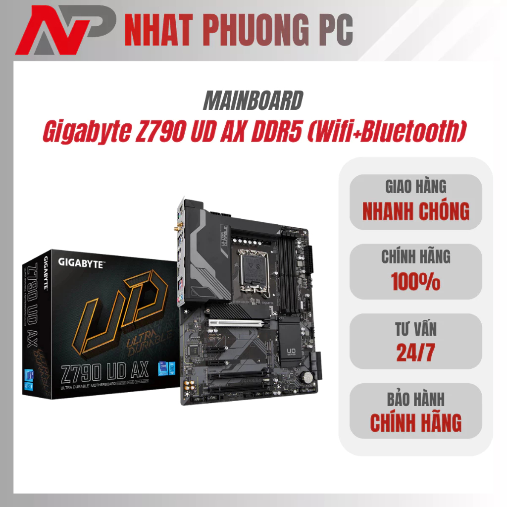 Mainboard Gigabyte Z790 UD AX​ DDR5 (Wifi+Bluetooth)