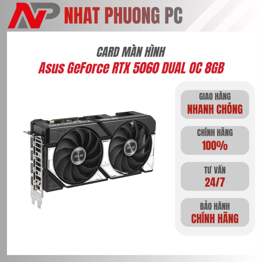Card màn hình Asus GeForce RTX 5060 DUAL OC 8GB